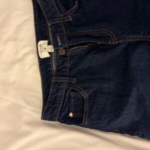 Kate Spade Dark Blue High Rise Wide Cuff Jeans